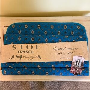 Pendleton Blue Quilted Runner